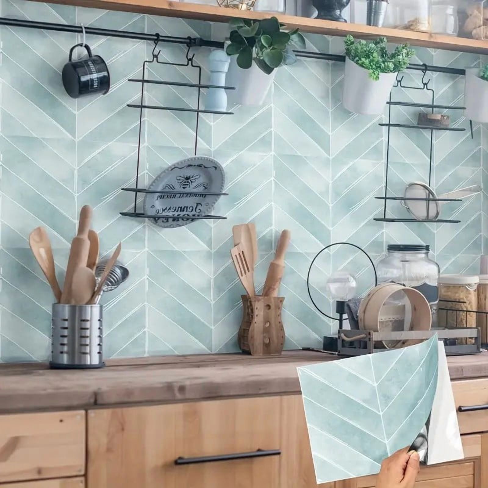 Peel and Stick Backsplash - 20 Sheets of 11.4" x 9" - 3D Adhesive Peel and Stick Tile Backsplash for Kitchen, Bathroom, Wall Tile