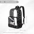 thumbnail image 6 of SEANATIVE Clear Backpacks for Girls Boys Preschool Elementary Kids Clear Backpack Transparent Bookbag See Through Daypack PVC Heavy Duty School Bag, Black Cat Book Coffee Print, 6 of 7