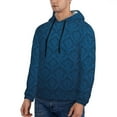 thumbnail image 3 of Haiem Dark Blue Patterned Men's Hoodie with Kangaroo Pocket - Ideal Pullover Sweatshirt for Daily Wear, Travel, and Home-Small, 3 of 7