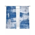 thumbnail image 2 of Abstract Mottled Design Sheer Curtains 72 Inches Long 2 Panels Vintage Blue White Gradient Light Filtering Semi Sheer Window Curtains Drapes for Bedroom Living Room 52"x72", 2 of 7