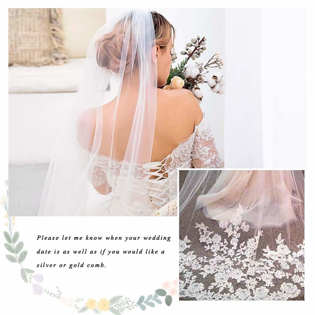 Short Hair Comb Bridal Veil Wedding Accessories Single-Layer Lace Applique  with Diamond Pure White Beige Wedding Dress Wedding Accessory - China Head  Ornament and Bridal Veil price