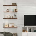thumbnail image 2 of Sorbus Wood Floating Shelves for Wall - 35” Solid Wood Wall Shelves for Bathroom Decor, Books, Bedroom & Living Room - Set of 2 Wall Mounted Kitchen Shelves - Durable 100% Premium Solid Pine, 2 of 7
