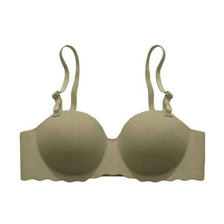 Lovzfmll Bras for Women Back Snap Seamless Bra No Underwire Comfort Breathable Push Up Bras Solid Color Soft Bralette Sport Everyday Bra