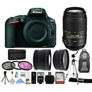 Nikon D5500 DSLR Digital Camera (Body Only) + 55-300mm VR Lens + Backpack + 64GB Memory Card + i-TTL LCD Flash + 2.2x Telephoto + 0.43x Wide Angle + 3 Filters + Cleaning