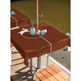 thumbnail image 2 of Outdoor Tablecloth with Umbrella Hole for Patio/Picnic/Party/Camping, Brown Modern Waterproof Table Cloth Square Cover Washable, Farmhouse Rabbit Abstract Art (54"x 54"), 2 of 8