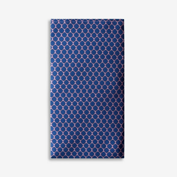 Pinky Blue Geometric Pocket Square