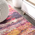 thumbnail image 5 of JONATHAN Y CONTEMPORARY POP 2 x 8 Runner Rug, Modern Abstract Brushstroke - Pink/Cream, CTP102B-28, 5 of 10