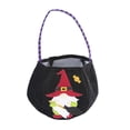 thumbnail image 3 of Bolsa de dulces de Halloween con forma de calabaza, multiusos, 22 x 18 cm, plegable, de tela negro, 3 of 9
