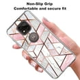 thumbnail image 4 of Moto G Play (2021) Case, Rosebono Hybrid Bling Glitter Sparkle Laser Pink Polygon Geometric Marble Graphic Fashion Cute Colorful Skin Cover Case for Moto G Play (2021), 4 of 5