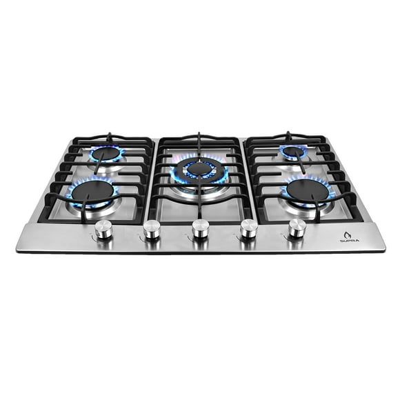 Parrilla Quantum Supra de 5 quemadores en acero inoxidable de 76 cm Supra Parrilla de 5 quemadores empotrable