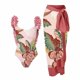 thumbnail image 1 of Gibobby Traje de Baño Sexy Bikini Nuevo traje de baño con borde rosa y tirantes para el hombro, Bikini con falda de gasa multicolor(Café,CH), 1 of 4
