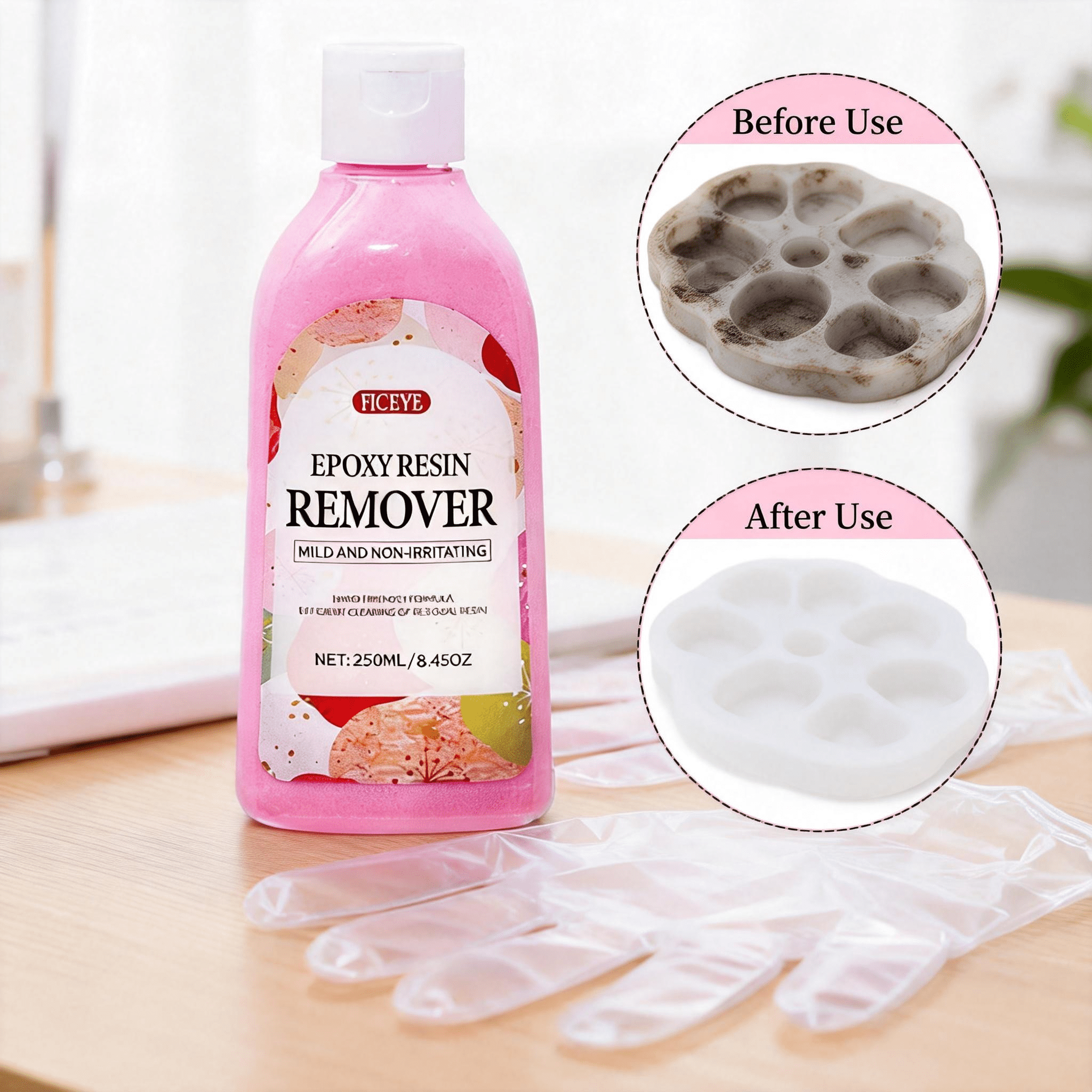 Epoxy Resin 156OZ with 250g Resin Remover，Newly Formulated Crystal Clear Resin, Strong, Bubble-Free, Anti-Yellowing Art Resin That, Suitable for Casting, DIY, Molds, Jewelry, Easy to Mix 1:1 Ratio