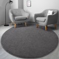 thumbnail image 5 of Ultra Soft Round Area Rugs for Living Room Bedroom, 5x5 Feet Dark Grey Thickened Memory Foam Modern Indoor Circle Carpets, Non-Slip Comfy Circular Rug for Boys Girls Nursery Room Home Decor, 5 of 15