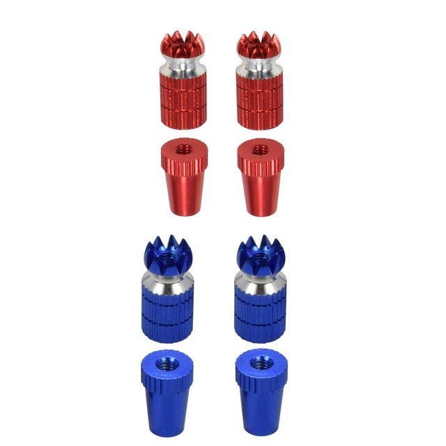 2set Aluminum RC Transmitter Stick Ends Controller Thumb Rocker M3 Thread for TX Futaba / / Red & Blue