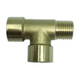 thumbnail image 2 of Adaptador de conector de latón con rosca en T de 2x 1/4 ", accesorios de tubería, diámetro de rosca ,5 mm Yotijar Adaptador de rosca de latón de 3 vías, 2 of 9