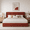 Terracotta Red, variant on Queen Size Bed Frame with Lift Up Storage, Velvet-Look Upholstered Wingback Platform Bed with Vertical Channel Headboard, No Box Spring Needed, Hydraulic Storage, Terracotta Red