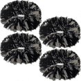 thumbnail image 1 of 4 Pack Cheerleading Pom Poms,metallic Cheer Pom Poms With Training Baton Handle, 1 of 5