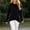 Black, variant on Womens Cowl Neck Tunic Top Relaxed Fit Long Sleeve Asymmetrical Hem Light Blue,Size 2XL