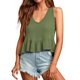 thumbnail image 1 of Gibobby Chaleco de punto Mujer Verano Cuello en V Colgante Chaleco pequeño y americana Sin mangas Top(Verde,XG), 1 of 5