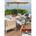 thumbnail image 4 of Outdoor Tablecloth with Umbrella Hole and Zipper, Christmas Snowman Rectangle Table Cloth 60x102 Inch Waterproof Tablecloth, Red Black Plaid Xmas Tree Snowflake Picnic Table Cover for Patio Camping, 4 of 7