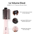 thumbnail image 2 of L'ANGE HAIR Le Volume Elevé 65MM Secador de cepillo de titanio 2 en 1 | Seco y estilo | Barril único en forma de lágrima | 3 configuraciones de calor | Flujo de aire ventilado de 360° | Tecnología ión, 2 of 5