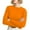 Orange, variant on Bovemsi Sweaters for Women Women'S Autumn And Winter Round Neck Stripe Bottoming Shirt Fashion Versatile Sweater Solid Soft Fall Sweaters