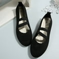 thumbnail image 5 of Dakaela Flats for Women Round Toe Dressy Knit Mary Jane Slip on Casual Office Work Loafer Shoes Black 8, 5 of 8
