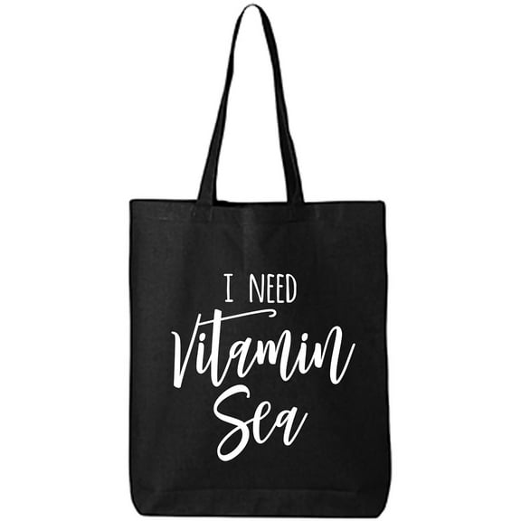 I Need Vitamin Sea Cotton Canvas Tote Bag