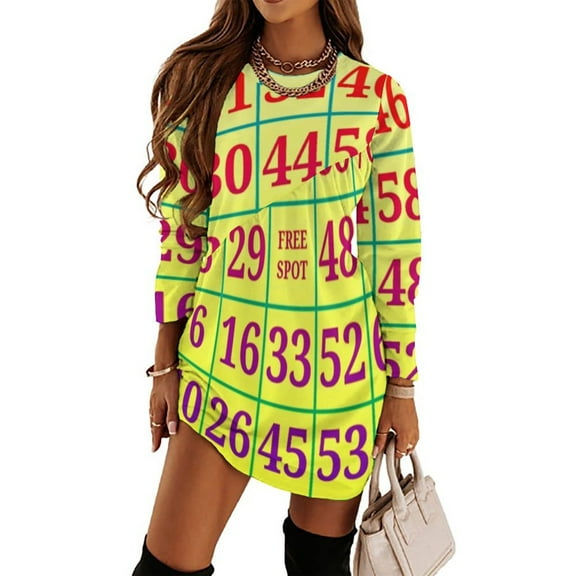 Best Play Bingo Loose Dress Evening Dress Summer Dresses for Women Luxury Dress Long Sleeved Dress