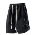 thumbnail image 5 of UAMVSH Cargo Shorts for Men Drawstring Outdoor Casual Gym Shorts Quick Dry Summer Beach Baggy Shorts with Multi Pockets, 5 of 6
