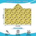 thumbnail image 2 of Yellow Cute Hedgehog Hooded Bath Towel，50"x30" for Ages 3 To 12 Kids, Quick Dry Lightweight Soft Microfiber Hood Beach Towel Cover Up for Kids, 2 of 7