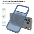 thumbnail image 2 of XNB For iPhone 17 Pro Max Slim Matte Magnetic Case,Compatible with MagSafe,Fall Protection Transparent Phone Case, 2 of 7
