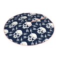 thumbnail image 2 of Bingfone Christmas Tree Skirt Mat Christmas Decoration Interior 48" -white arrow Skull, 2 of 6