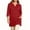 Red, variant on Womens Notch Split V Neck Tunic Top Three Quarter Sleeve Dual Side Patch Pockets Longline Loose Fit All Season Casual Daily Wear Shirt