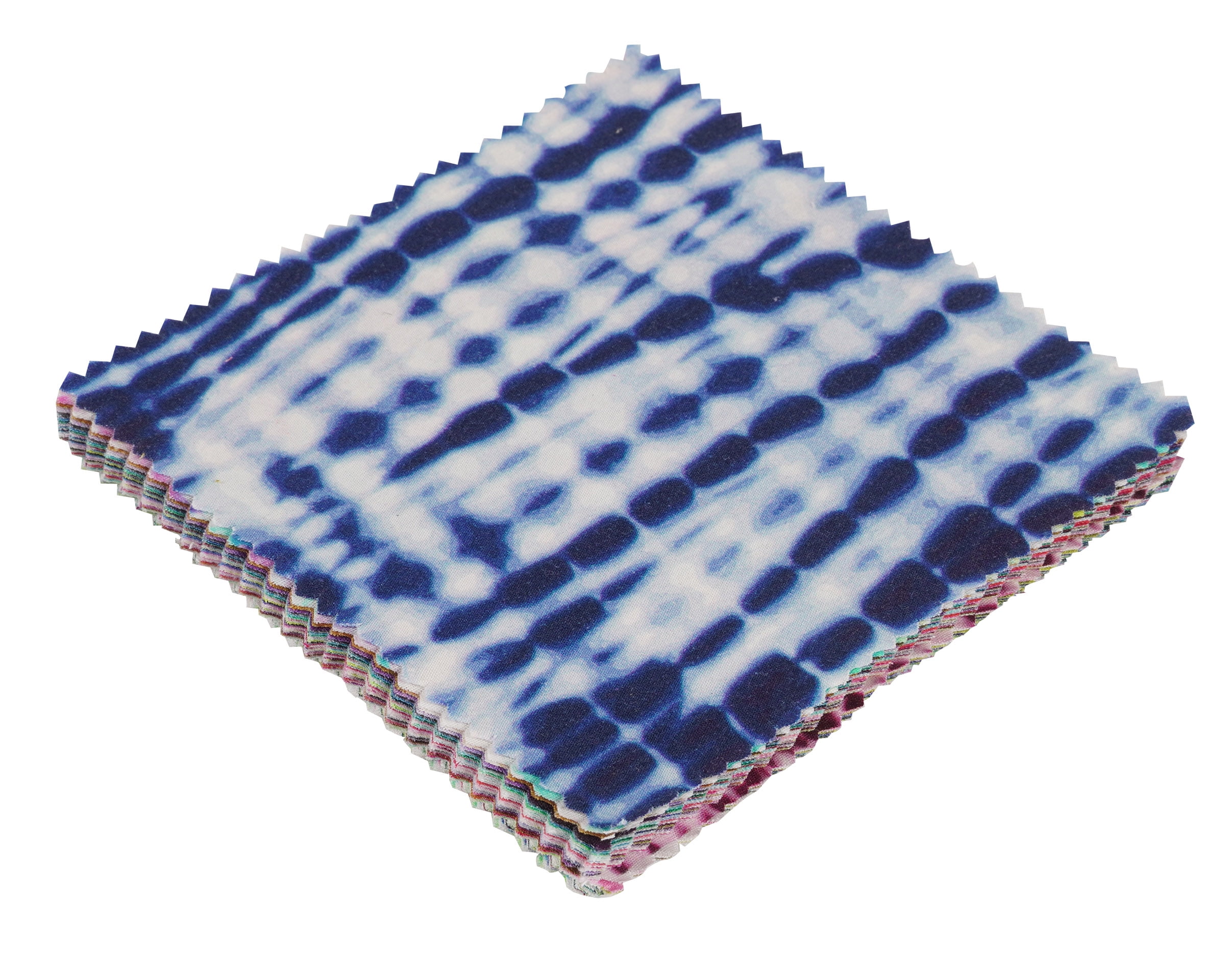 Soimoi Precut 10-inch Tie & Dye Prints Cotton Fabric Bundle Quilting Squares Charm Pack DIY Patchwork Sewing Craft- Multicolor