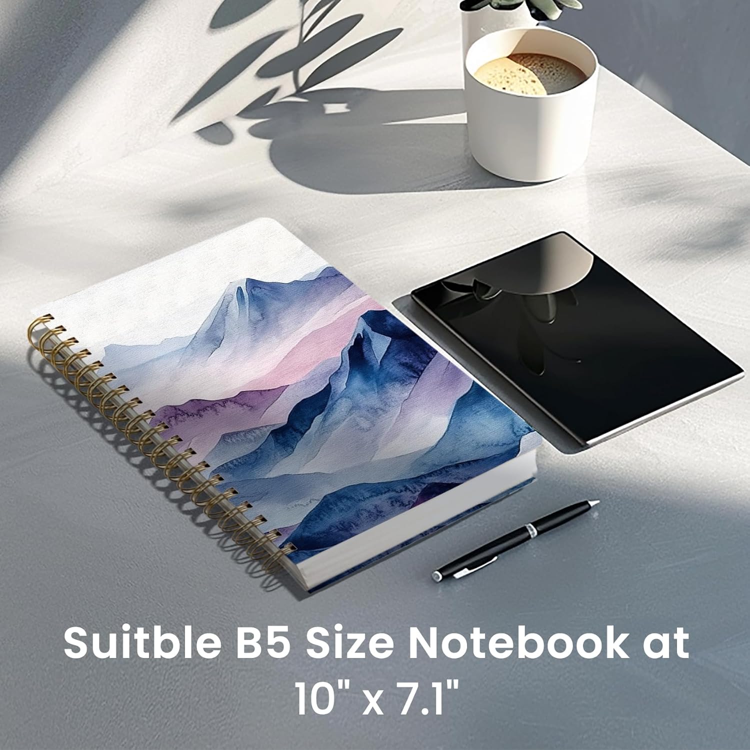 Ahot Notebook Journal for Work, 300 Pages Thick B5 (7.1"x10") College Ruled Journal for Women & Writing, Hardcover Notebook for Note Taking, Perfect for Office Home School, Distant Peak