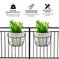 thumbnail image 2 of Rhewides 5 Pcs Balcony Flowerpot Hanging Racks Plant Pot Holders Iron Flowerpot Stands for Outdoor Indoor Garden, 2 of 10