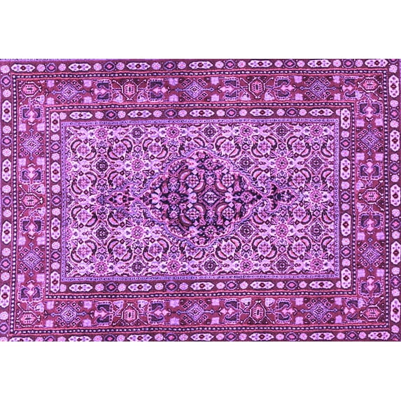 Ahgly Company Indoor Rectangle Persian Purple Traditional Area Rugs, 7' x 10'