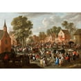 thumbnail image 3 of Gillis van Tilborgh 18x14 Black Modern Framed Museum Art Print Titled - Village Fair (circa 1660), 3 of 5