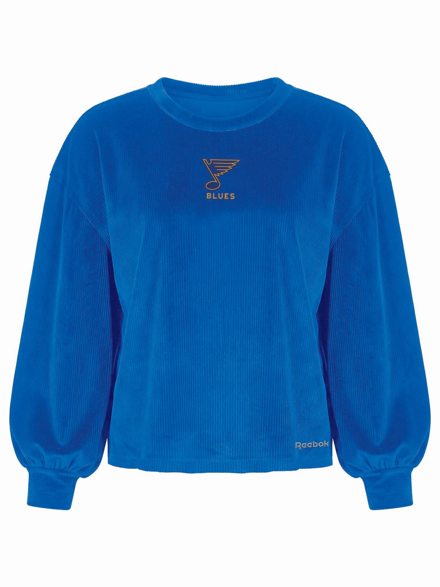 St. Louis Blues Reebok Womens Crew Neck Pullover with Balloon Sleeves