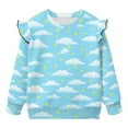 thumbnail image 5 of DISNIMO Girl Sweatshirt Long Sleeve T-Shirts Cloud Star Printed Pullover Tops Crewneck Sweater Fall Winter Clothes 5-6 Years, 5 of 7