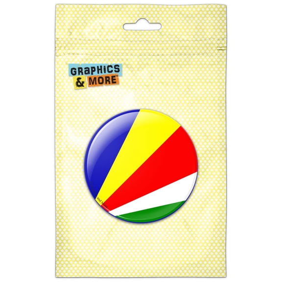 Seychelles National Country Flag Pinback Button Pin Badge