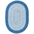 thumbnail image 2 of SAFAVIEH Braided Lars Geometric Reversible Area Rug, Navy/Ivory, 6' x 9' Oval, 2 of 11