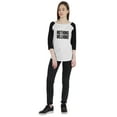 thumbnail image 5 of Inkmeso Women Raglan 3/4th Sleeve Tshirt&nbsp;Happy Motivational&nbsp;Quote Nothing Graphic Jersey Top, 5 of 9