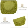thumbnail image 2 of TEHAUX 1 Pc Chair Seat Cover Elastic Seat Protector Green 14.54X14.54X0.39Inch For Hotel Bar Stool Dining Room, 2 of 8