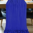 thumbnail image 5 of HengDidi 1pc Cheesecloth Table Runner Blue 10ft Gauze Cheese Cloth Pleated Gauze Table Flag Wedding Party Table Runner for Party Long Rustic Sheer Table Runners, 5 of 5