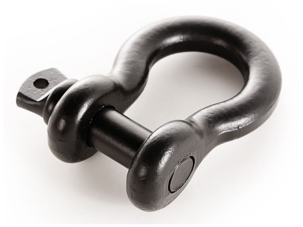 Rugged Ridge by RealTruck D-Ring Shackle Kit | D-Ring Shackle Kit, 1", Black, Steel, Pair | 11235.06