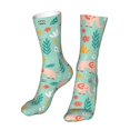 thumbnail image 6 of Cauagu Elephant and Flowers Pattern Fun Novelty Crew Socks,Casual Athletic Socks Neutral Socks Cozy Crew Socks Christmas Gift, 6 of 7