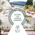 thumbnail image 6 of Pink Roses Outdoor Rug for Patio/Deck/Porch, Non-Slip Large Area Rug 6 x 9 Ft, Valentine's Day Flowers Love White Romantic Indoor Outdoor Rugs Washable Area Rugs, Reversible Camping Rug Carpet Runner, 6 of 8