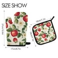 thumbnail image 2 of Yayeee Oven Mitts and Pot Holder Set of 4 Heat Resistant Kitchen Gloves Baking Hot Pad, Apple Leaves Pattern, 2 of 5